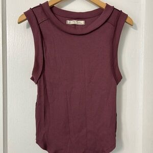 We The Free Kate Tee Tank Top burgundy